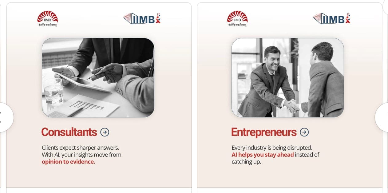 IIMBx AI for Managers — carousel card 3