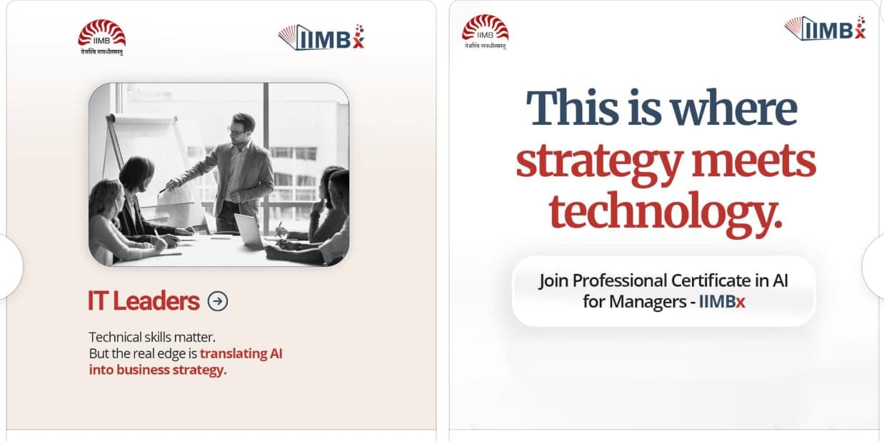 IIMBx AI for Managers — display ad 2