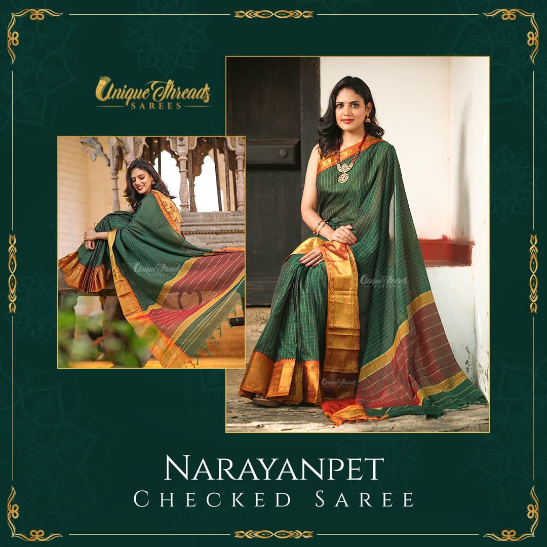 Narayanpet checked saree